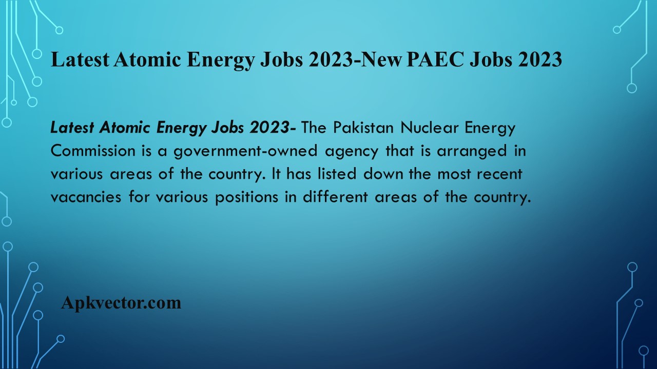 Atomic Energy Jobs