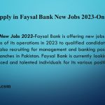 Faysal Bank New Jobs